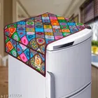 KANUSHI Industries® 1 Pc Fridge Cover for Top with 6 Utility Pockets + 3 Fridge Mats 