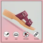Slippers for Women, Maroon 