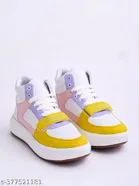 Colorblocked Synthetic Sneakers for Women 