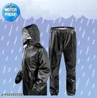 Plastic Raincoat for Men (Black, Free Size)