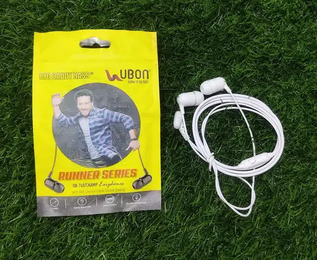 Ubon Ub-760 Runner Series Wired Earphone (White)