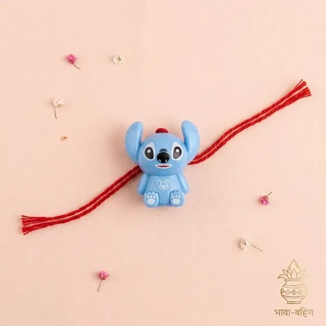 Kids Rakhi with Stitch Pencil Sharpener