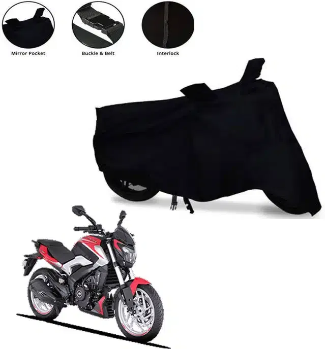 Waterproof & UV Protection Polyester Full Body Cover for Bajaj Dominar 250 Bike (Black)