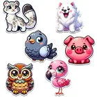 Wooden Cute Animals Fridge Decoration Magnets (Multicolor, Set of 6)