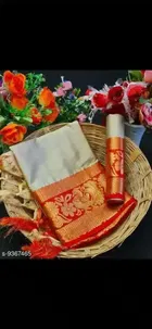 शारदा क्रिएशन कॉटन एम्बेलिशड साड़ी 