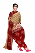 शारदा क्रिएशन क्रेप फ्लोरल प्रिंट सलवार सूट अस्टीचड 