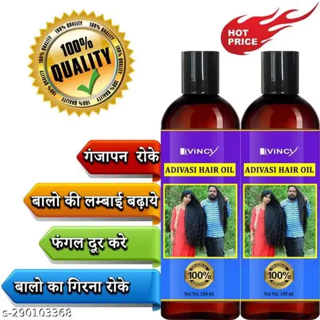 Livincy Adivasi Hair Oil (100 ml, Pack of 2)