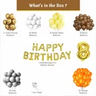 Multicolor Theme 8th Birthday Balloon Decoration Kit , Multicolor, Pack Of 58
