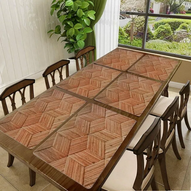 PVC Printed Dining Table Placemats (Multicolor, 30x45 cm) (Pack of 6)