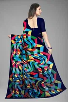 Georgette Printed Saree for Women 