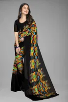 Trendy Georgette Saree with Blouse Piece For Women 