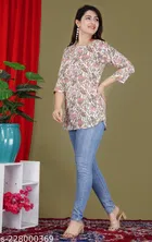 Cottonthree Quarter Sleeves Top for Women 