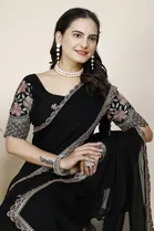 Chiffon Woven Design Saree for Women 