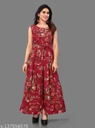 Poly Crepe Printed Kurti for Women 