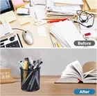 Metal Pen Holder Round Shape and 5 Pcs Ezee Click 0.7 to 1 mm Ball Pen 