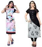 AK Fashion Mall Women Crepe Kurti 