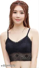 Net Solid Bras for Women, Assorted, Pack of 4 