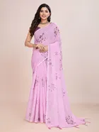 Silk Woven Design Saree for Women, Purple 