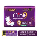 Niine Dry Comfort Ultra Thin  XL+, 30 Pads with Free Biodegradable bags