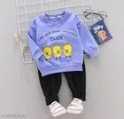 Hosiery Cotton Full Sleeves T-Shirt with Pant Clothing Set for Kids 
