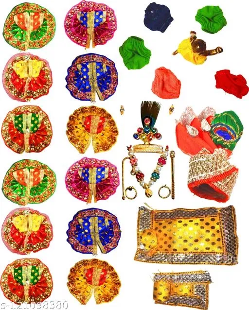 Laddu Gopal Dress Set (Multi, Pack of 1)