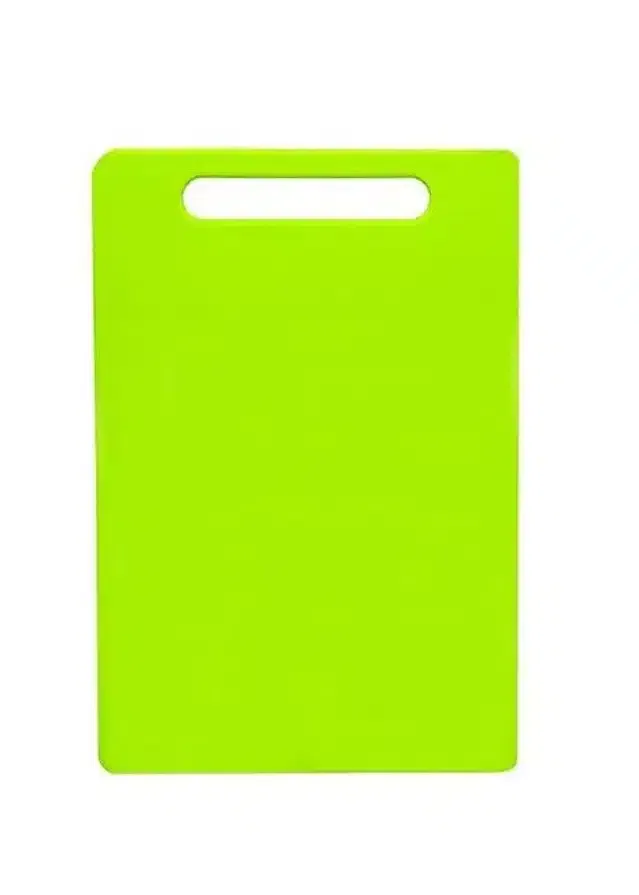 Plastic Vegetable Cutting Board (Green, 20x15 cm)