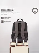 Gear Vintage Boxy, 26L Water Resistant Faux Leather Laptop Backpack for Men & Women, Brown Black