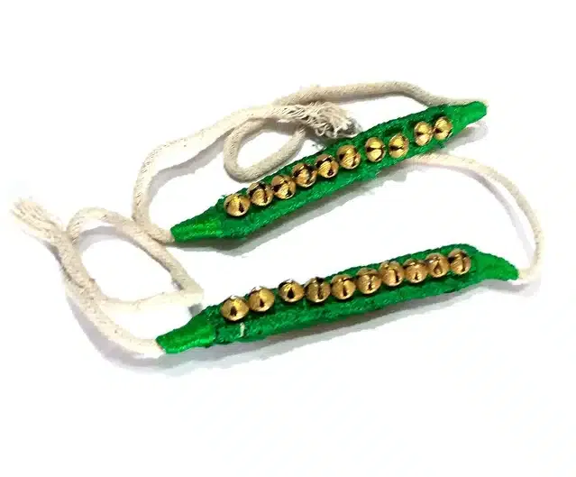Ghungroo Dancing Bells Anklets (Green, Set of 1)