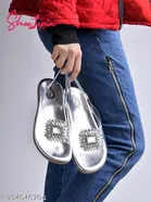 [29] Embellished Synthetic Flat Sandals for Women 