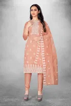 Chanderi Cotton Unstitched Dress Material for Women 