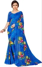 Georgette Printed Saree for Women 