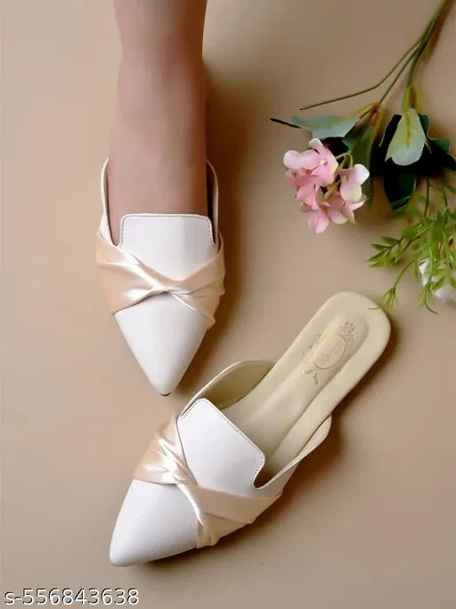 Shoetopia Cream Mules Size 5.0