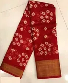 Linen Bandhani Saree for Women 
