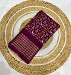 Sana Silk Printed Saree for Women, Purple 