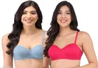 Cotton Blend Solid Padded Bra for Women 
