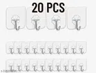 MAGIC PLUS Multi Utility Adhesive Wall Hooks ( Pack of 20)