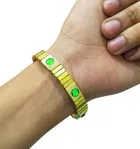 Blood Pressure Control Magnetic Bracelet, Green & Gold