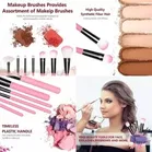 Professional 12-Piece Makeup Brush Set With Box + Soft 6-In-1 Makeup Sponge Pack 