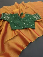 Art Silk Solid Saree for Women 