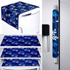Grover 1 Fridge Top Cover with 1 Handle cover & 3 Placemat 