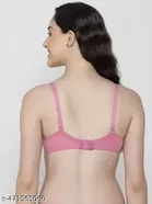 Cotton Blend Lightly Padded Full Coverage Non-Wired Bra for Women 