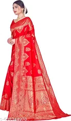 Banarasi Silk Zari Woven Saree for Women 