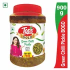 Tops gold green Chilli Pickle 900 g (Buy 1 get 1 Free)