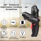 Shopper52 Electric Cordless Screwdriver Kit Set with USB Cable for Home Office 