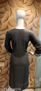 Rayon Slub Embroidered Kurti for Women 