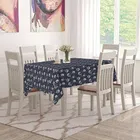 PVC Printed Table Cover (Grey, 54x90 Inches)
