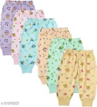 Polycotton Pyjamas for Kids (Multicolor, 0-3 Months) (Pack of 6)