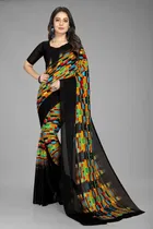 Georgette Printed Saree for Women 