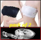 Net Solid Bras for Women, Black & White, Pack of 2 