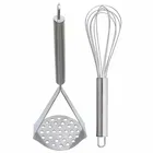 Oc9 स्टेनलेस स्टील पोटैटो मेशर & एग व्हिस्क फॉर किचन टूल सेट 